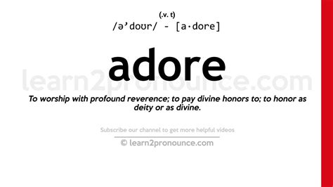 adore definition meaning.